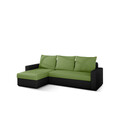 Coltar extensibil reversibil 3 locuri ELTAP, Livio, 237x150x72 cm, lemn/poliester, verde/negru