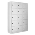 Dulap de depozitare cu incuietoare, Shelvoria, Js1018, 117x170x40 cm, Otel, Gri deschis