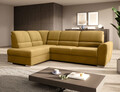 Coltar extensibil stanga 3 locuri ELTAP, LT-45NU, Siber, 270x186x93 cm, lemn/poliester, mustar