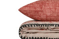 Lenjerie de pat dubla King (FR), Felix - Tile Red, Cotton Box, Bumbac Ranforce