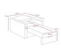 Canapea extensibilă cu 1 loc, Balcab Home, 825BLC4734, Cadru: 100% LEMN DE BRAD, Maro
