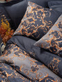Lenjerie de pat dubla, Sarina - Dark Blue, Cotton Box, Bumbac Satinat