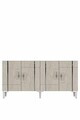 Consola, Hanah Home, Ilay 150, 150x75x32 cm, White / Travertine / Silver