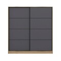 Dulap pentru haine, Minerva, Kale, 180x210x52 cm, PAL, Dore / Antracit