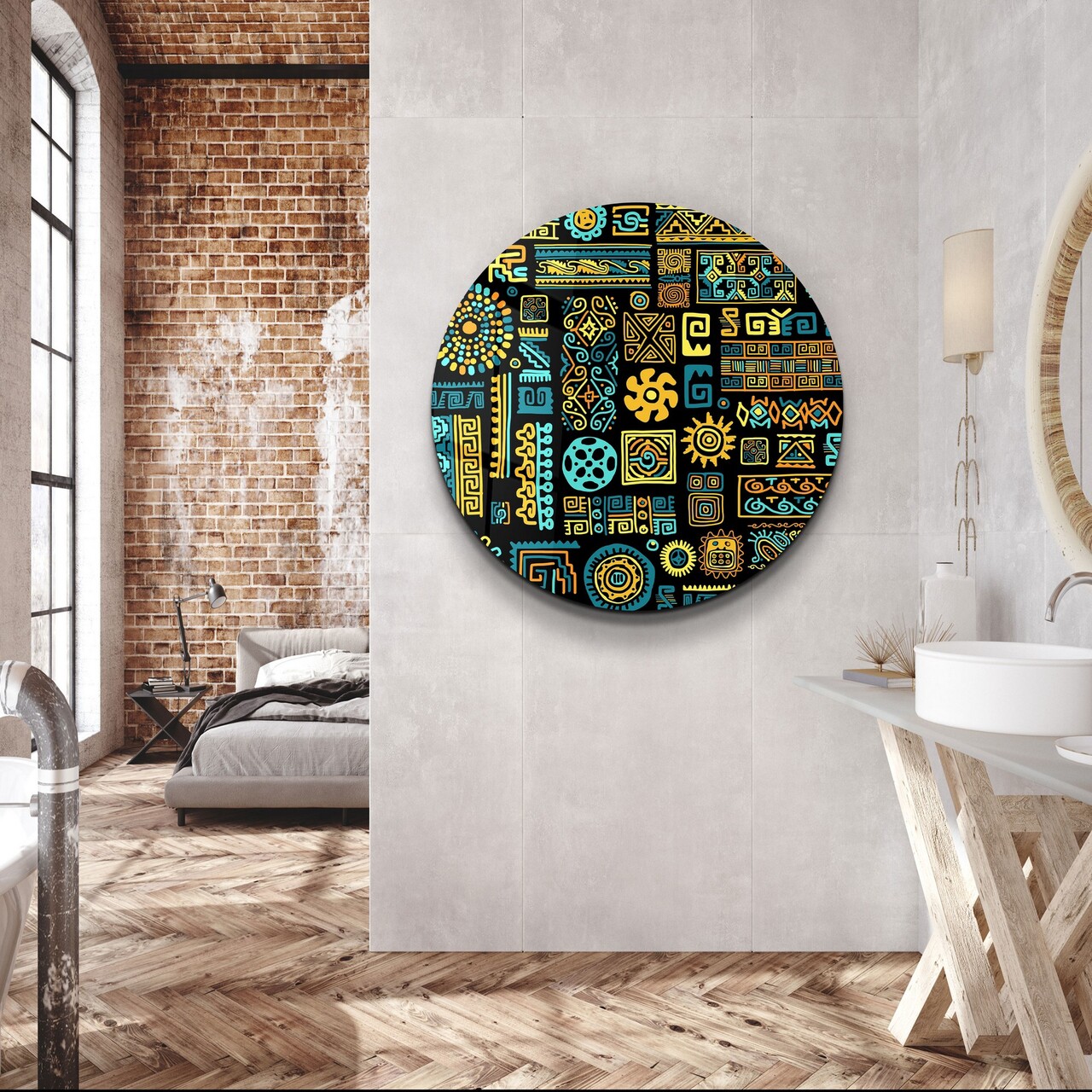 Tablou decorativ, SKR-9019, Dimensiune: 80 x 80, Multicolor - view 4