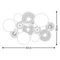 Decoratiune de perete, Charm, Metal, Dimensiune: 82 x 50 cm, Multicolor