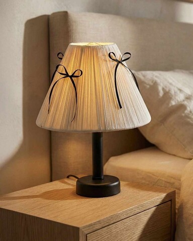 Lampa de masa, L'essentiel Maison, 627GNT1019, Crem/Negru