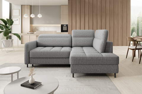 Coltar extensibil dreapta 3 locuri ELTAP, RT-03MAN, Barea, 208x160x100 cm, lemn/poliester, gri