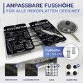 Set 2 protectii universale pentru aragaz Kitchen Rules, Wenko, 30x52x1.8-5 cm, sticla temperata, negru/alb