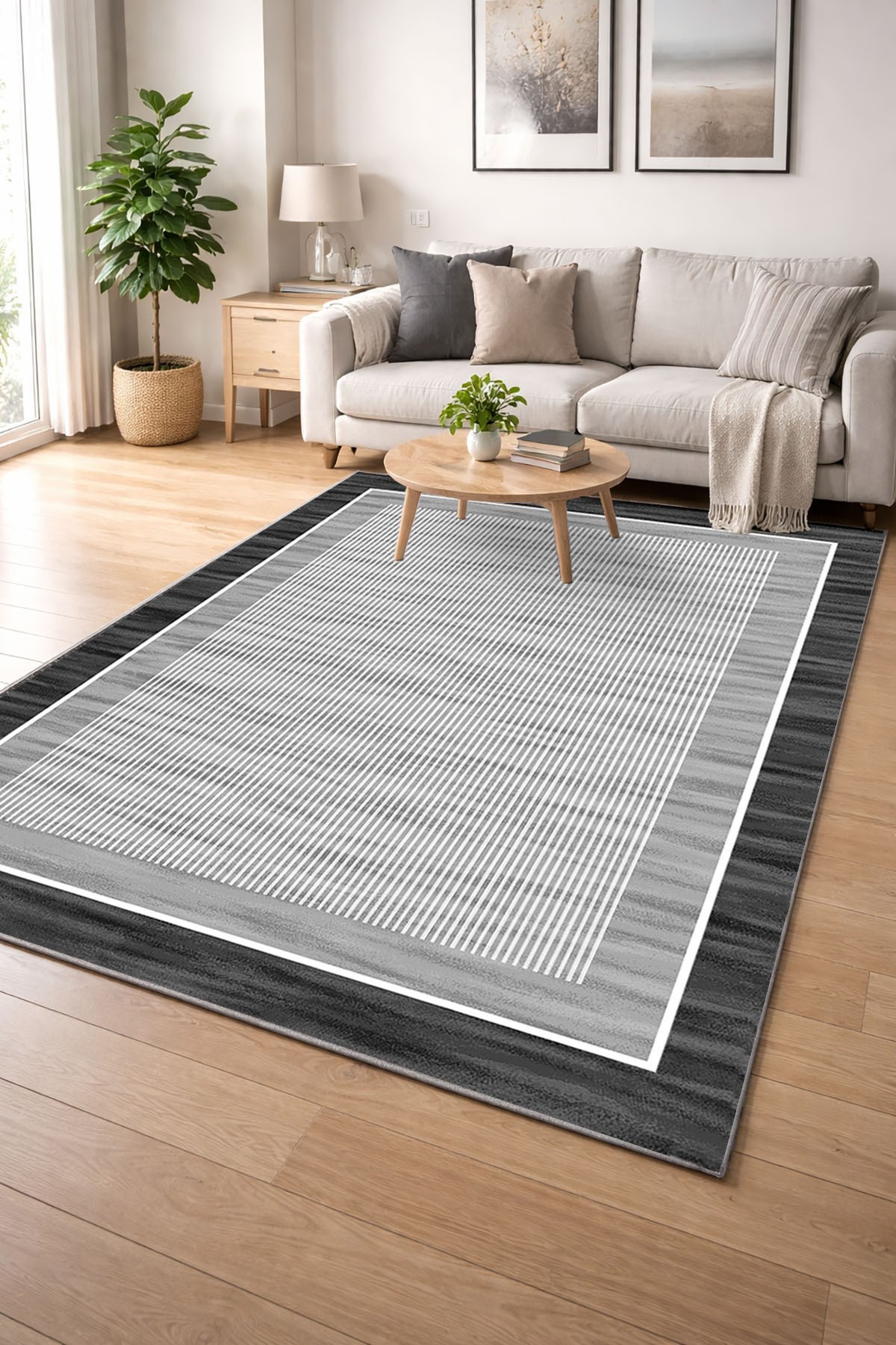 Covor, CLR-SLN-7260-HALI-384, 100x250 cm, Poliester, Antracit