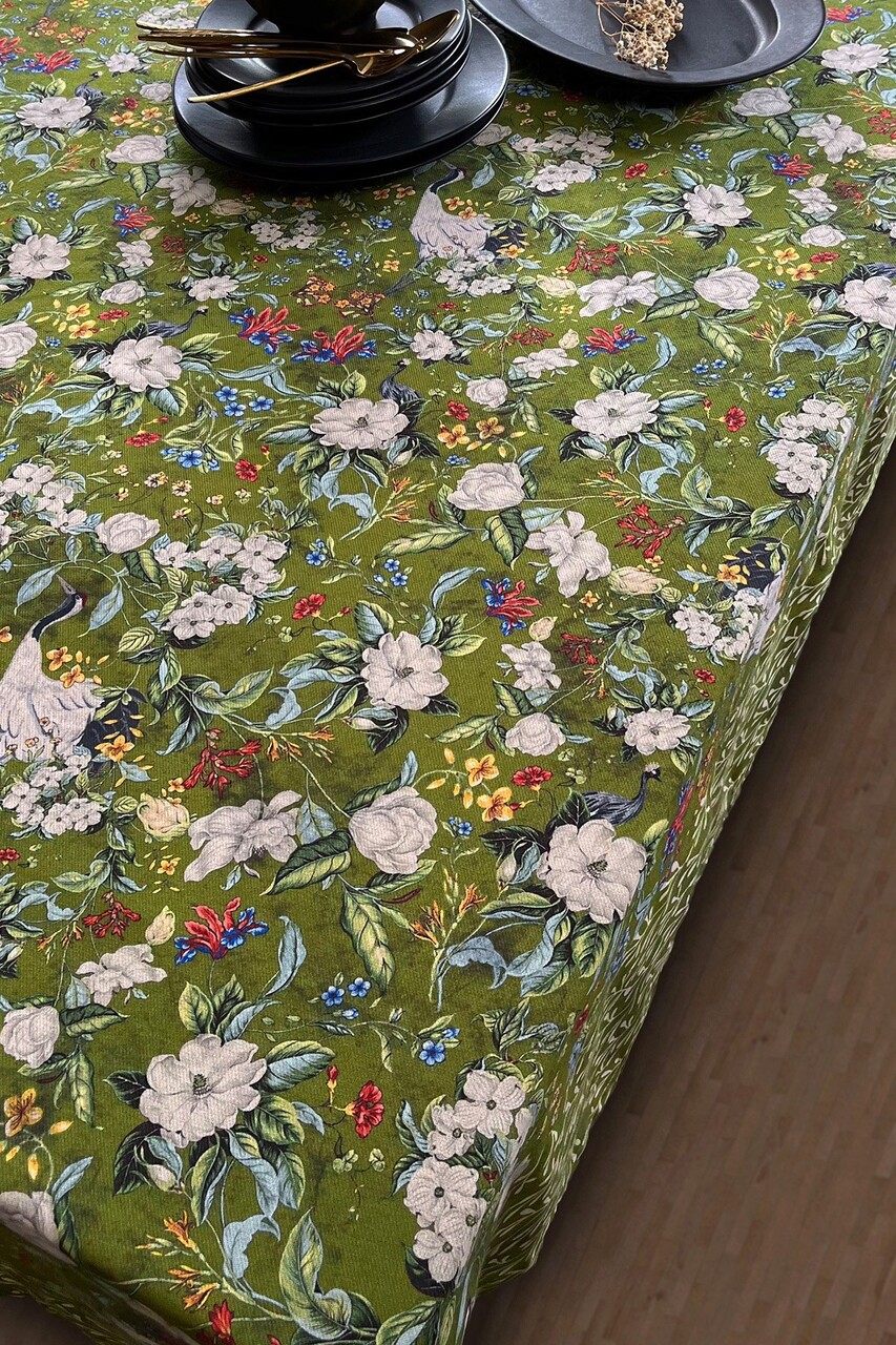 Fata de masa, SX - Kitchen, 626SRT1117, Poliester , Dimensiune: 160 x 160 cm (1 bucată), Verde - 1 | YEO