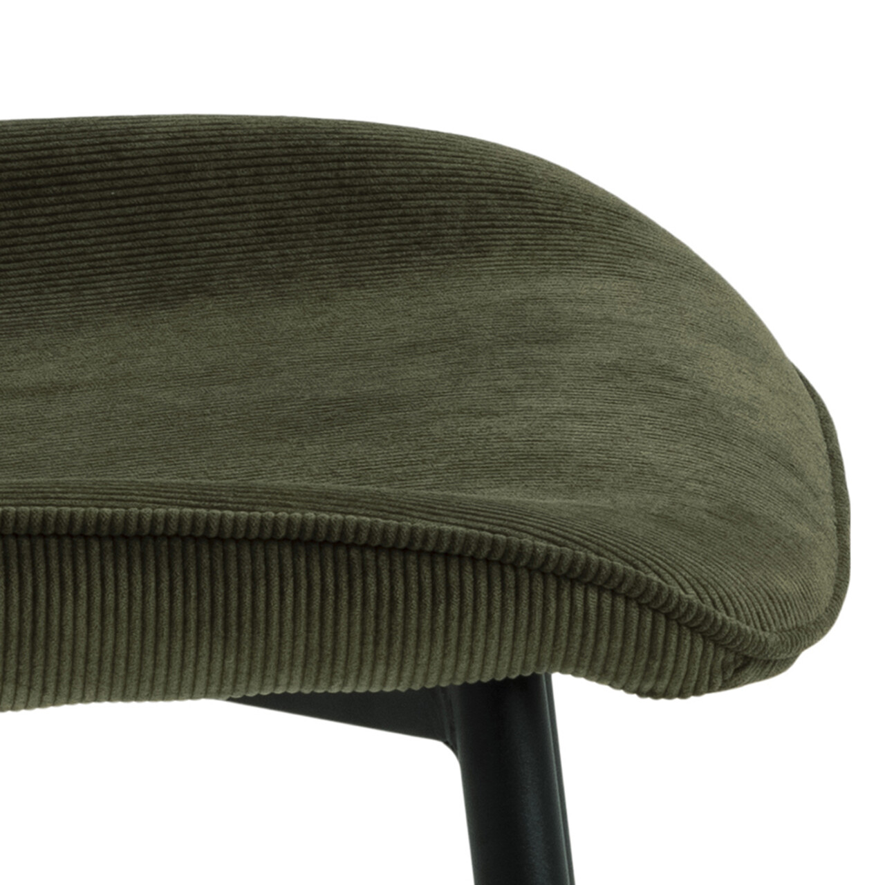 Scaun Femke, Actona, 47.5x57.5x85 cm, tesatura corduroy/otel, verde olive - view 7