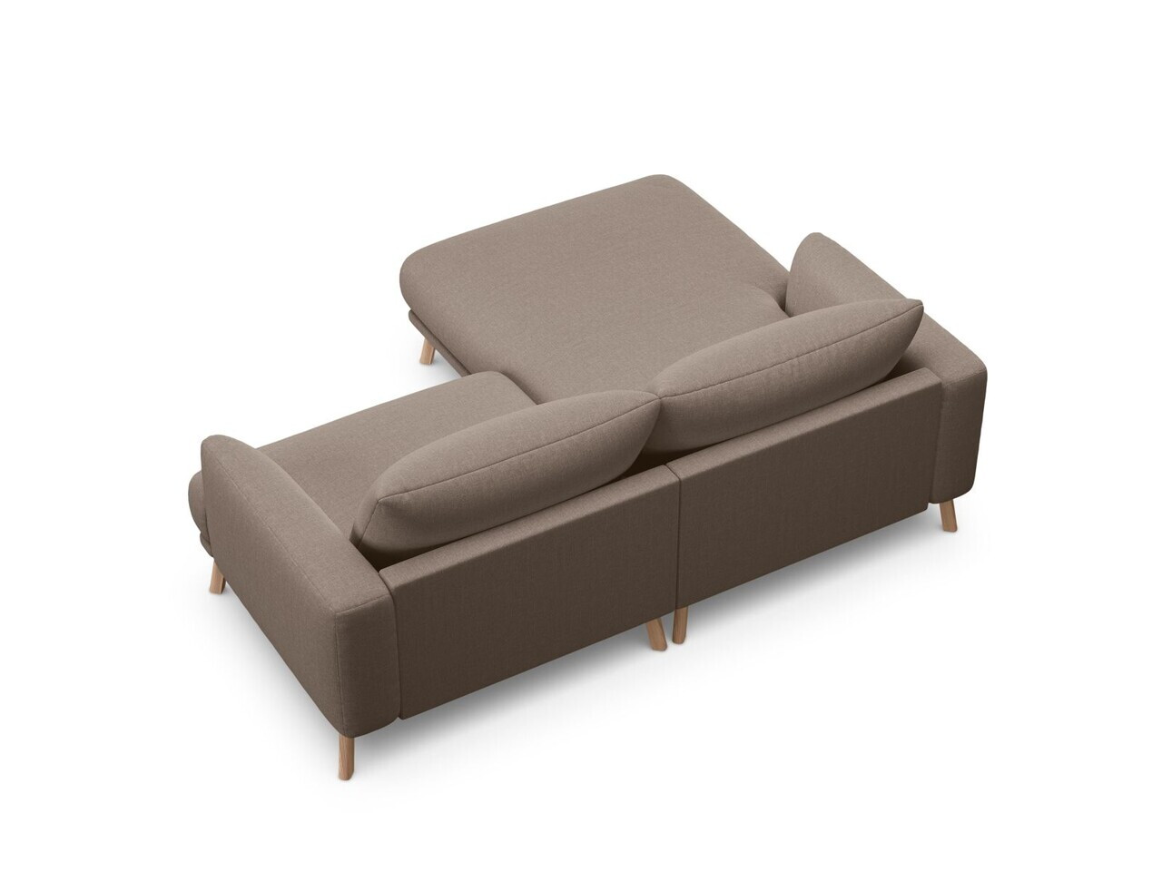 Coltar stanga 3 locuri, Naomi, Micadoni Home, 200x170x75 cm, tesatura structurata, cappuccino — imaginea 4