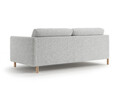 Canapea 4 locuri, Eden, Micadoni, 209x92x90 cm, tesatura structurata, gri deschis melanj