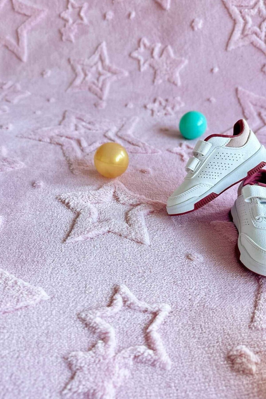 Covor, CLR-STARY-PEMBE-34, 120x300 cm, Poliester, Roz — imaginea 2