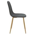 Scaun Bella, Pakoworld, 44x50x88 cm, metal/textil, gri inchis