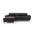 Coltar extensibil stanga 4 locuri ELTAP, Foble, 267x196x100 cm, lemn/poliester, maro inchis