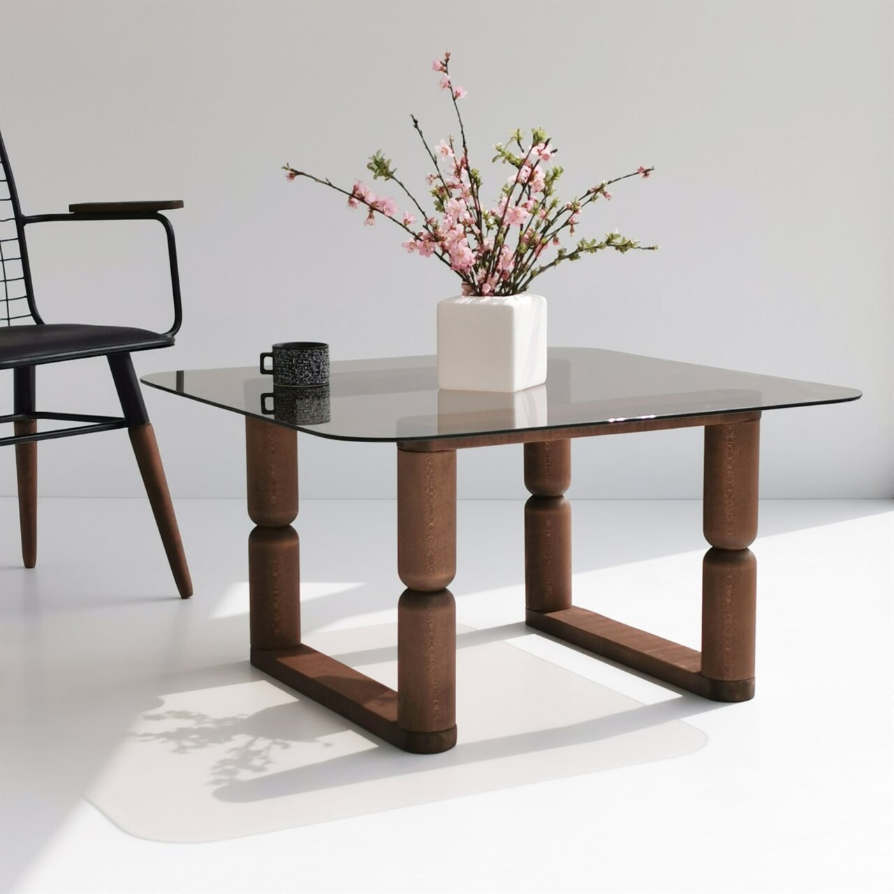 Masuta de cafea, Neostill, Stoa, 80x42x80 cm, Sticla temperata, Bronz - 2 | YEO