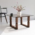 Masuta de cafea, Neostill, Stoa, 80x42x80 cm, Sticla temperata, Bronz