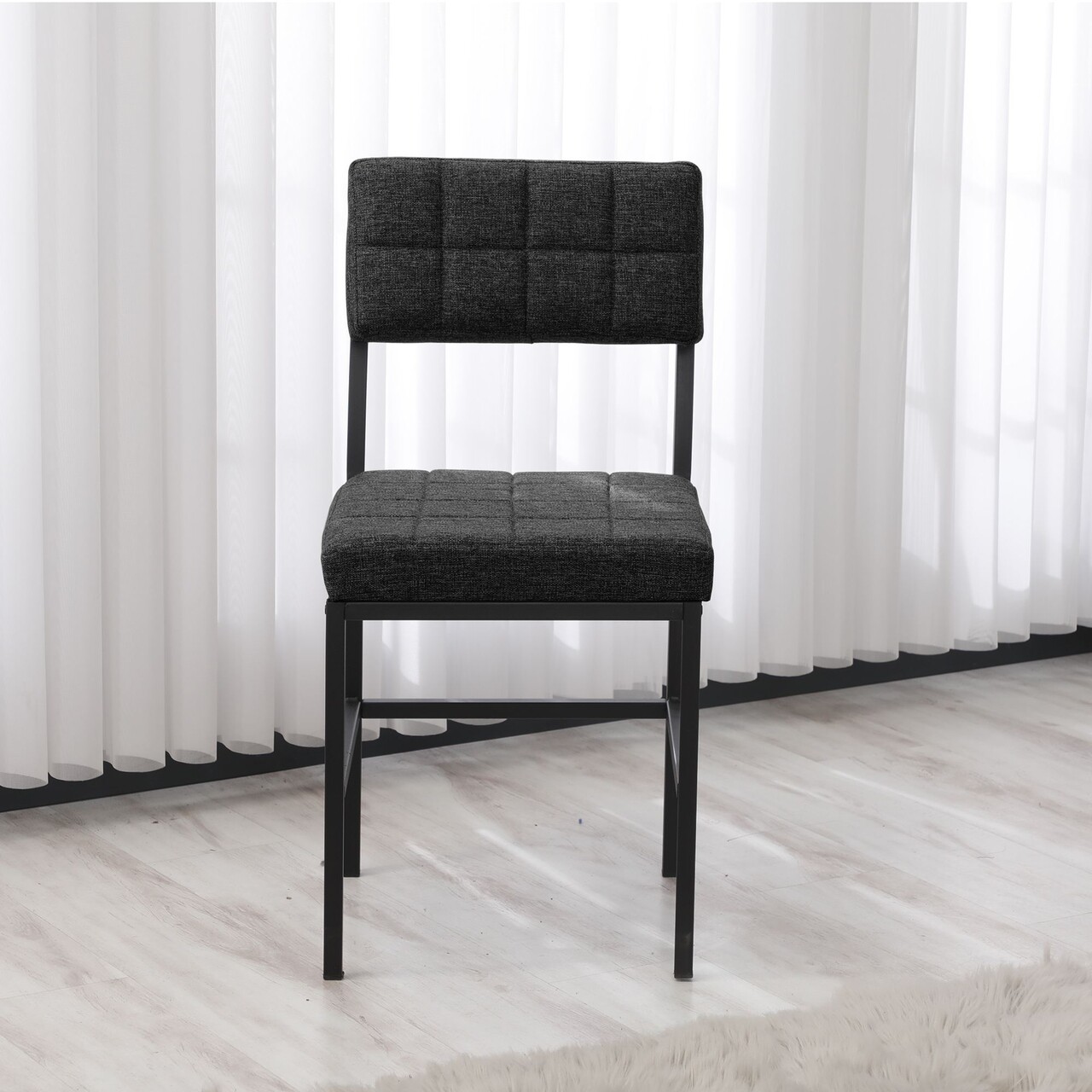 Scaun, Hanah Home, Dubai, 40x82x40 cm, Antracit - view 2