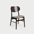 Scaun Nergu, Homla, 46x54.2x80 cm, poliester/lemn, maro inchis/bej