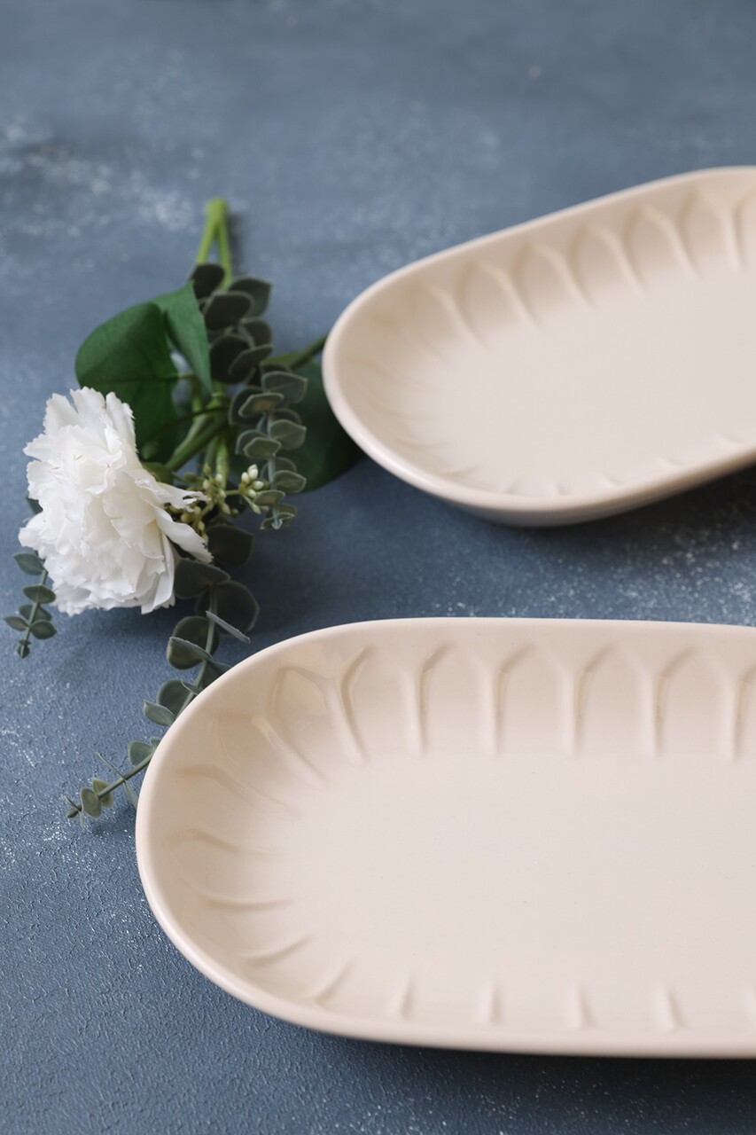 Set platou (2 bucăți), L'essentiel Maison, 275KRM2309, Antibacterian, Crem - view 4