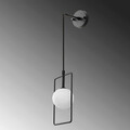 Aplica de perete, Fulgor, 942FLG2102, Metal, Alb/Negru