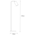 Lampadar, Emek - 4081, Tatum, 28 x 22 x 120 cm, 1 x E27, 40W, negru/aramiu antic