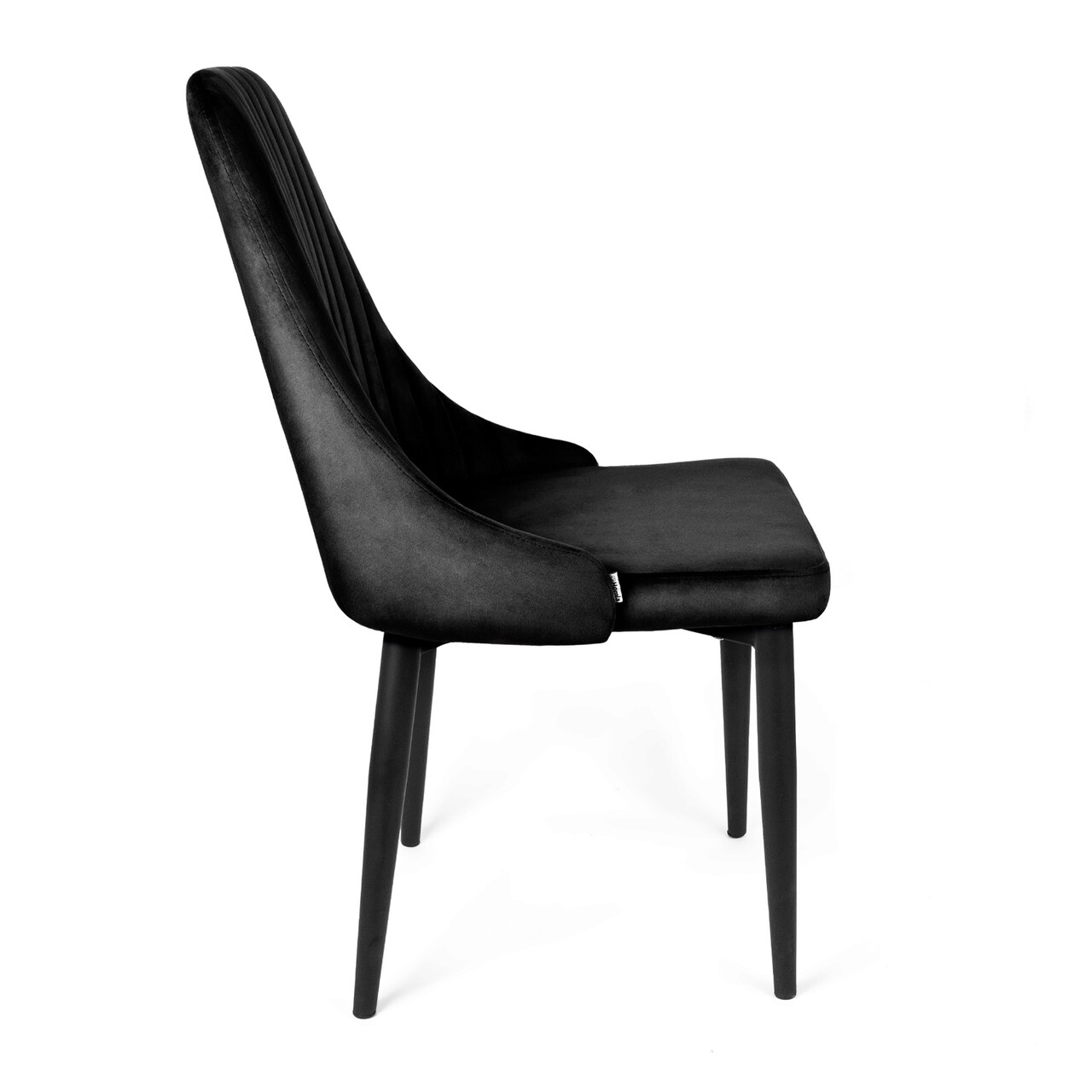 Scaun Louis, Homla, 44x59x88 cm, metal/MDF/poliester, negru - 2 | YEO
