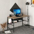 Birou, Minerva, Greta, 120x74x60 cm, PAL, Dore / Negru