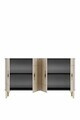 Consola, Hanah Home, Ilay 120, 120x75x32 cm, Antracit / Travertin / Auriu