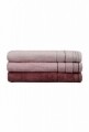 Set 3 prosoape de baie Beverly Hills Polo Club, 70x140 cm, 100% bumbac, Light Pink/Dark Pink/Dusty Rose