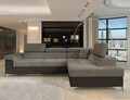 Coltar extensibil dreapta 4 locuri ELTAP, ERI-15, Eridano, 275x202x88 cm, lemn/poliester, gri/negru