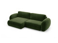 Coltar extensibil reversibil 4 locuri, Tonale, Cosmopolitan Design, 262x149x88 cm, catifea, verde army
