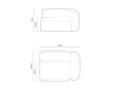 Modul dreapta pentru canapea, 1 loc, Martina-212, Micadoni Home, 121x106x75 cm, velur, gri deschis