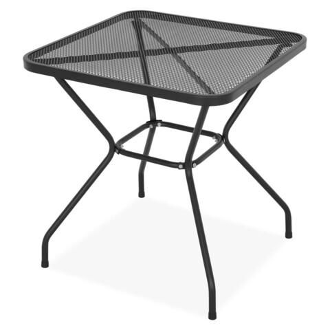 Set 2 scaune si masa patrata, Berlin, L.70 l.70 H.72 cm, negru/gri