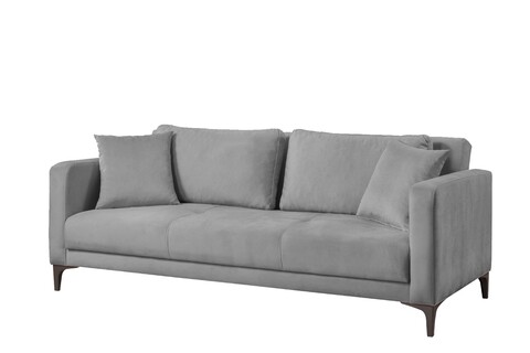 Canapea extensibila Toledo, Pandia Home, 205x95x80 cm, lemn, gri 205x95x80 imagine model 2022