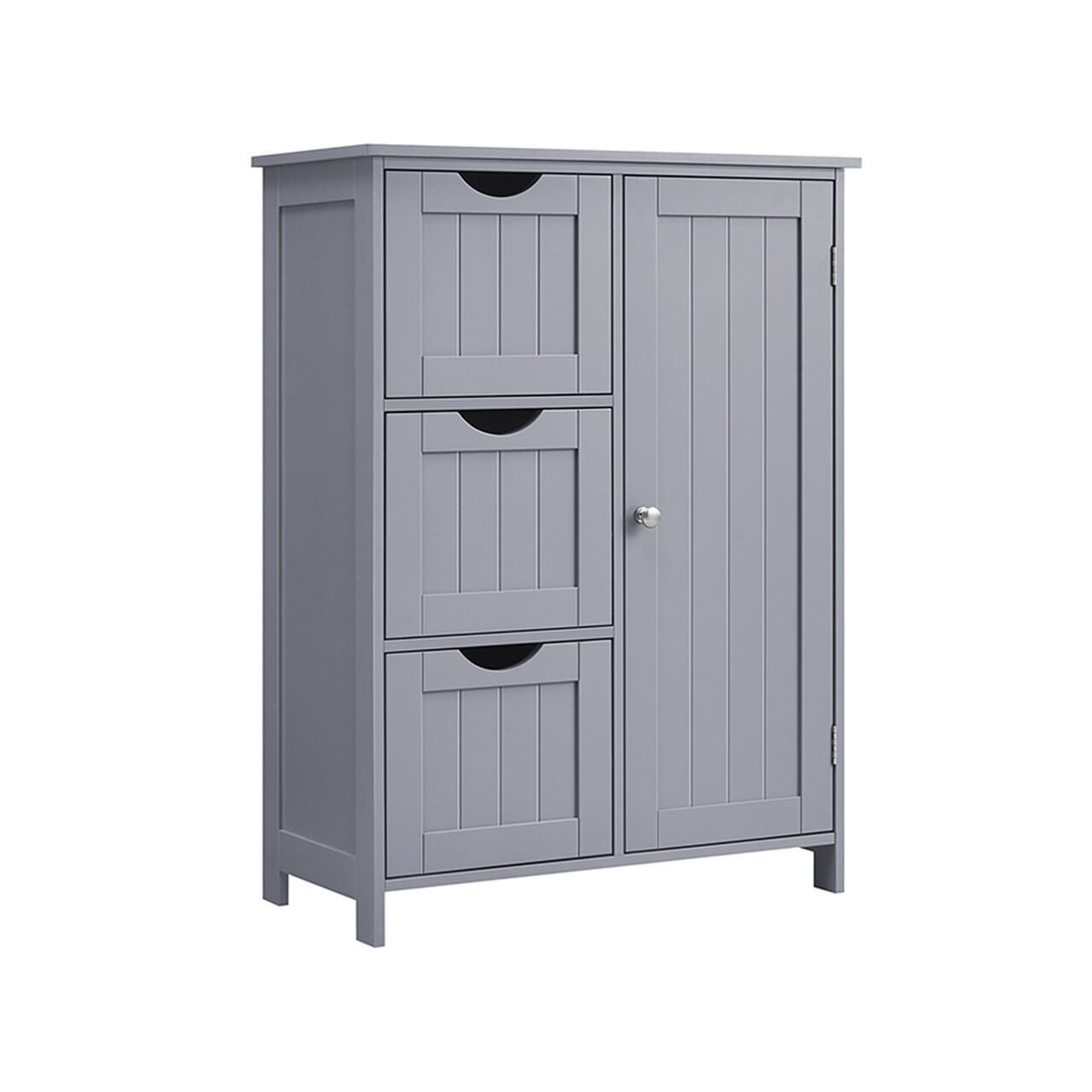 Dulap pentru baie cu 3 sertare, Vasagle, 60x30x80 cm, MDF, gri dove - 1 | YEO