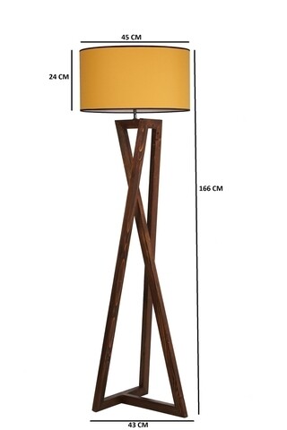 Lampadar, Luin, 8278-2, E27, 60 W, lemn/textil