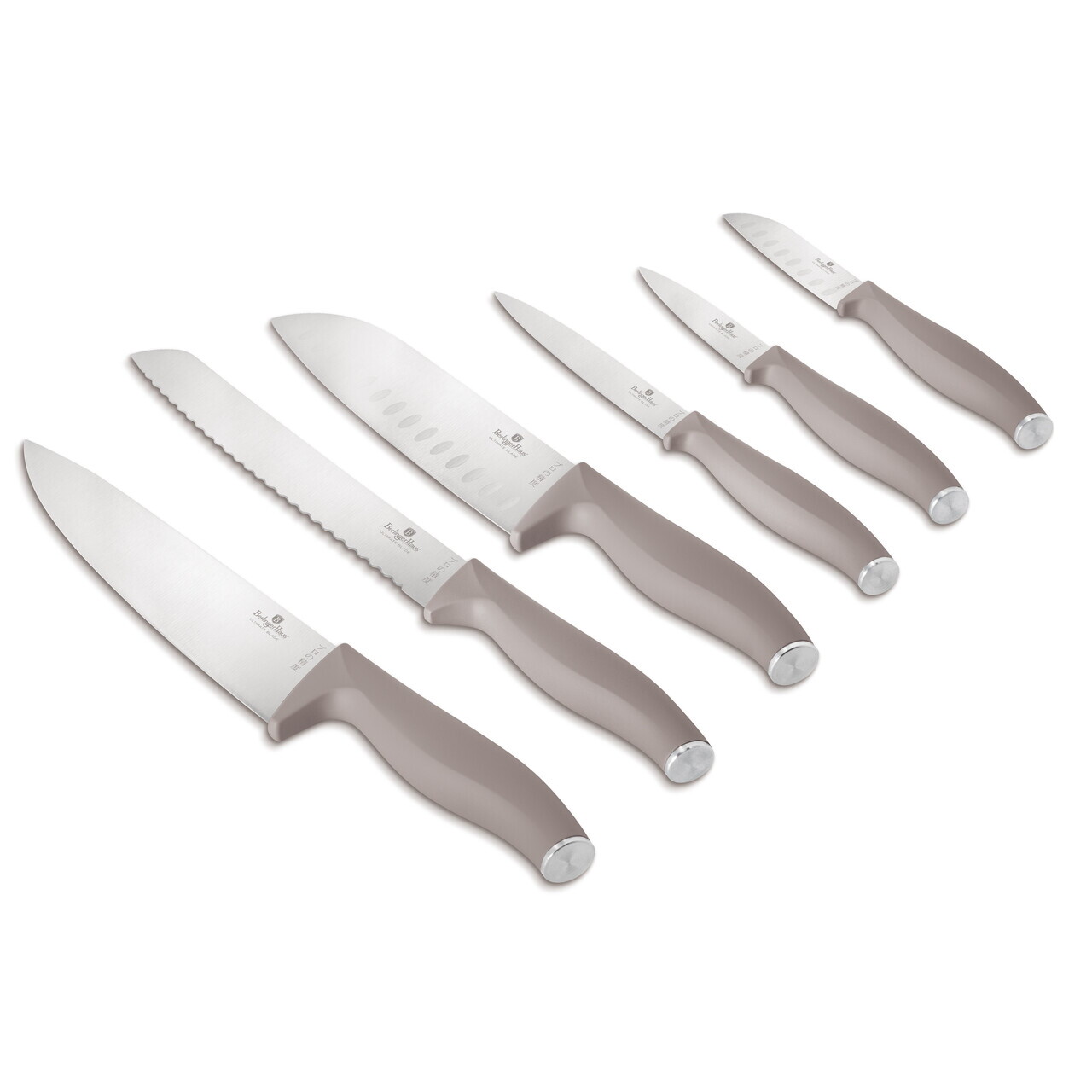 Set 6 cutite Berlinger Haus, Taupe, inox, taupe mat - imagine 4