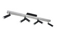 Plafoniera Zeno, TRIO, 180x8.5x15 cm, 5.5W, 18W, 6x SMD, 1x SMD, metal, argintiu lucios/negru