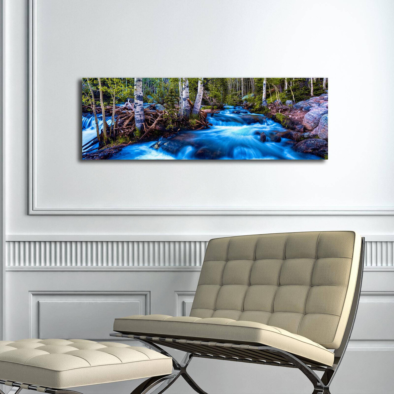Tablou decorativ cu lumina LED, 3090DACT-38, 30 x 90 cm, Multicolor - view 2
