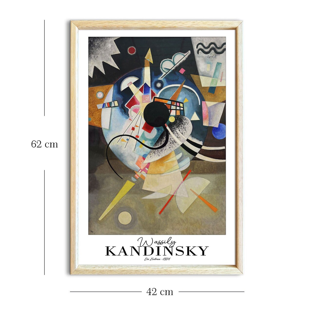 Tablou decorativ, 4262AHSKANDINSKY-021, Fundal: 100% MDF (Grosime: 2,7 mm), Multicolor - view 5