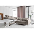 Coltar extensibil stanga 4 locuri ELTAP, LT-04FL, Noble, 255x201x100 cm, lemn/poliester, gri