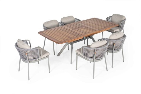 Set mobilier de gradina, Divona, Amsterdam, Gri / Crem