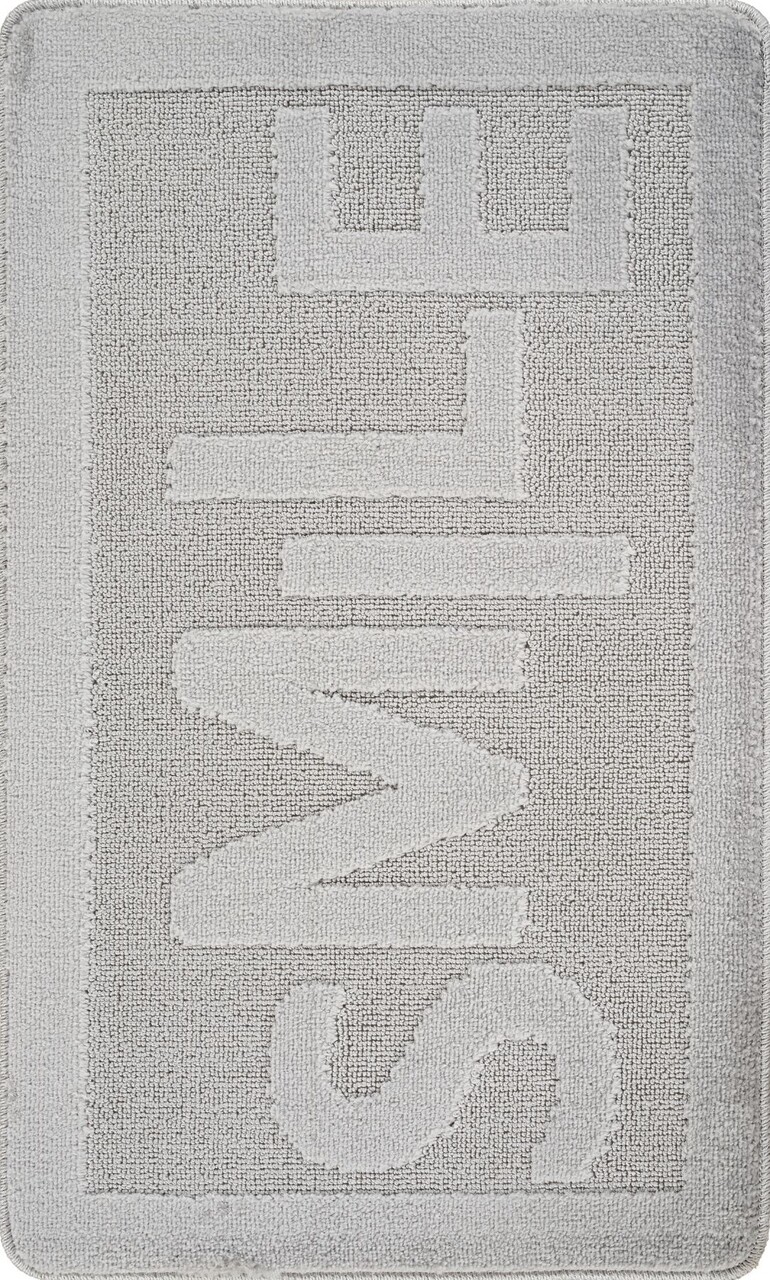 Covoras de baie, Cecilia, Smile, 60x100 cm, Polipropilena, Gri