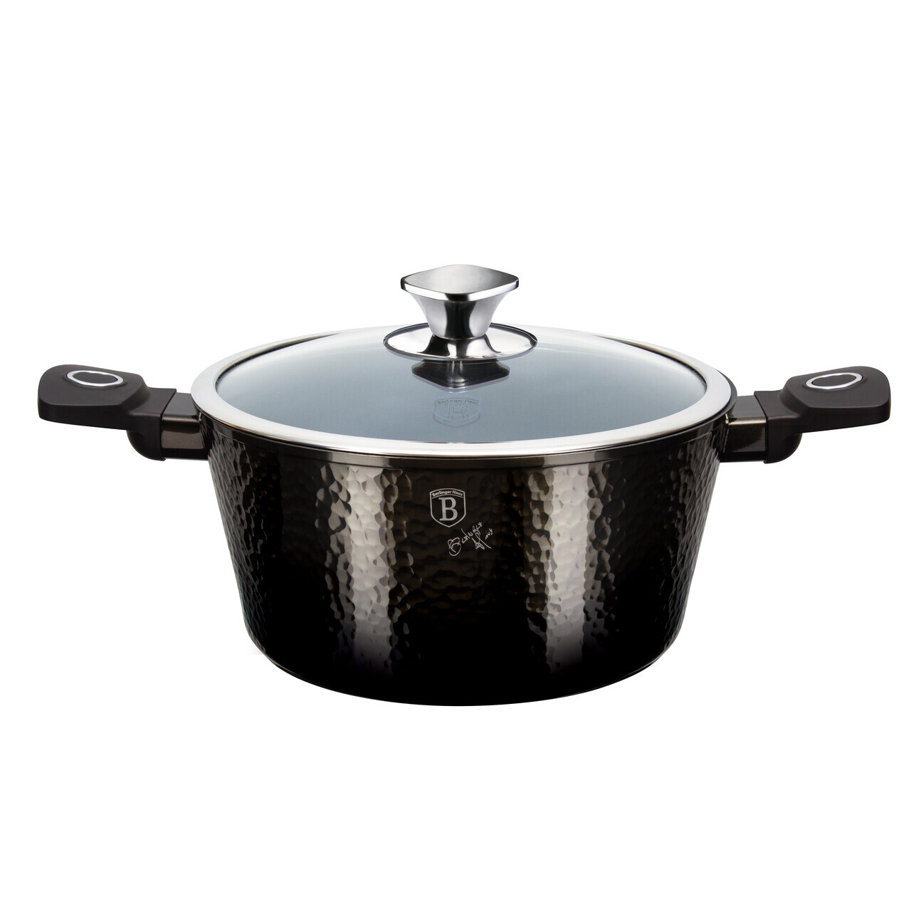 Oala cu capac Berlinger Haus, Primal Gloss, 28 cm, 6.1 L, aluminiu forjat, negru - imagine 10