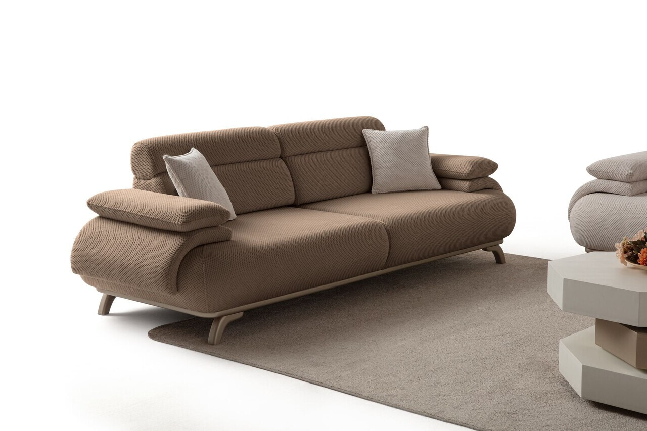Canapea 3 locuri, Atelier del Sofa, 752EST1139, Lemn de carpen/PAL melaminat, Latte - view 7