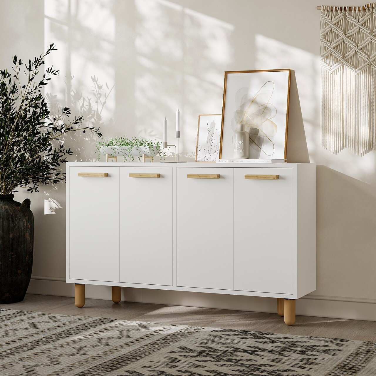 Consola, Odessa, Venedik, 120x73.6x29.6 cm, Alb - 1 | YEO