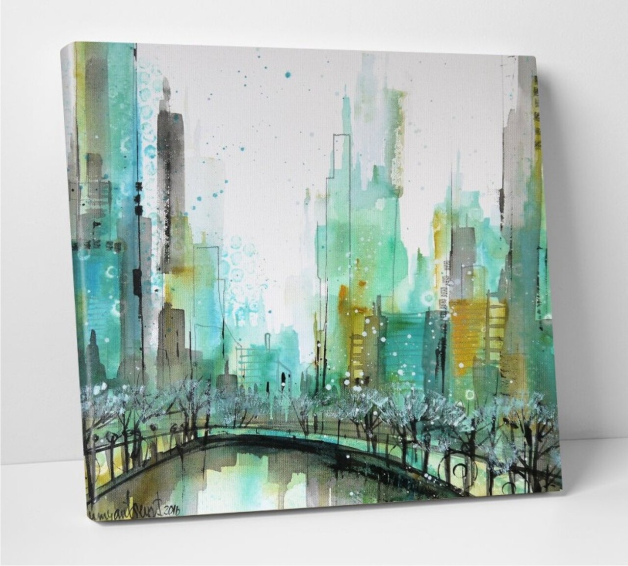 Tablou decorativ City, Modacanvas, 50x50 cm, canvas, multicolor